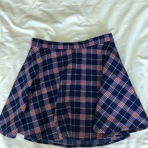 Plaid colorful skater skirt